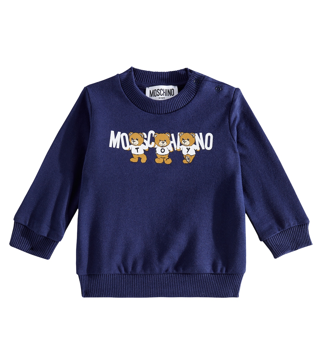

Детская хлопковая толстовка с принтом Moschino Kids, Blu Navy