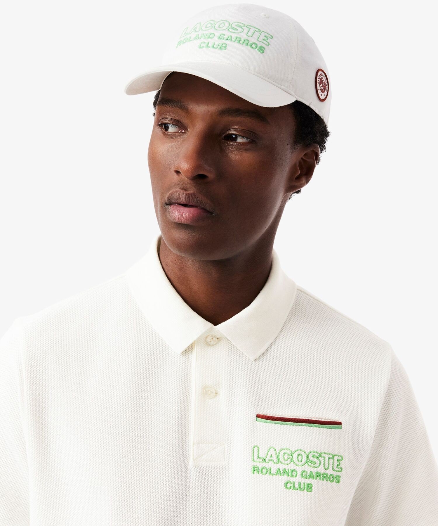 Футболка-поло с символикой Roland Garros для судей Lacoste, white — фото 2