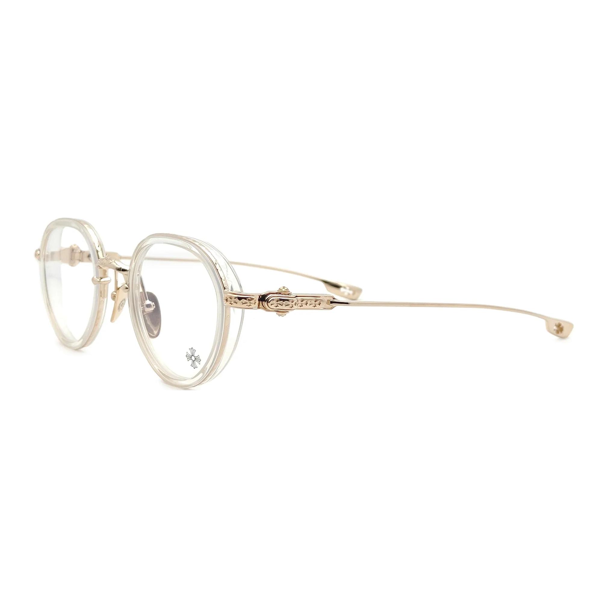 

Chrome Hearts Титановые позолоченные очки с кристаллами, Gold