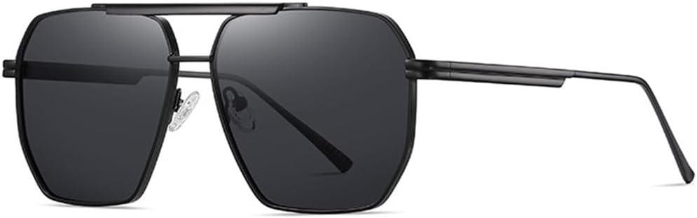 

Классические женские солнцезащитные очки-авиаторы большого размера с поляризацией, винтажная шестиугольная металлическая оправа, защита от ультрафиолета UV400 Azoxus, Black