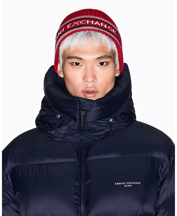 

Мужская шапка-бини с логотипом A|X Armani Exchange, мультиколор