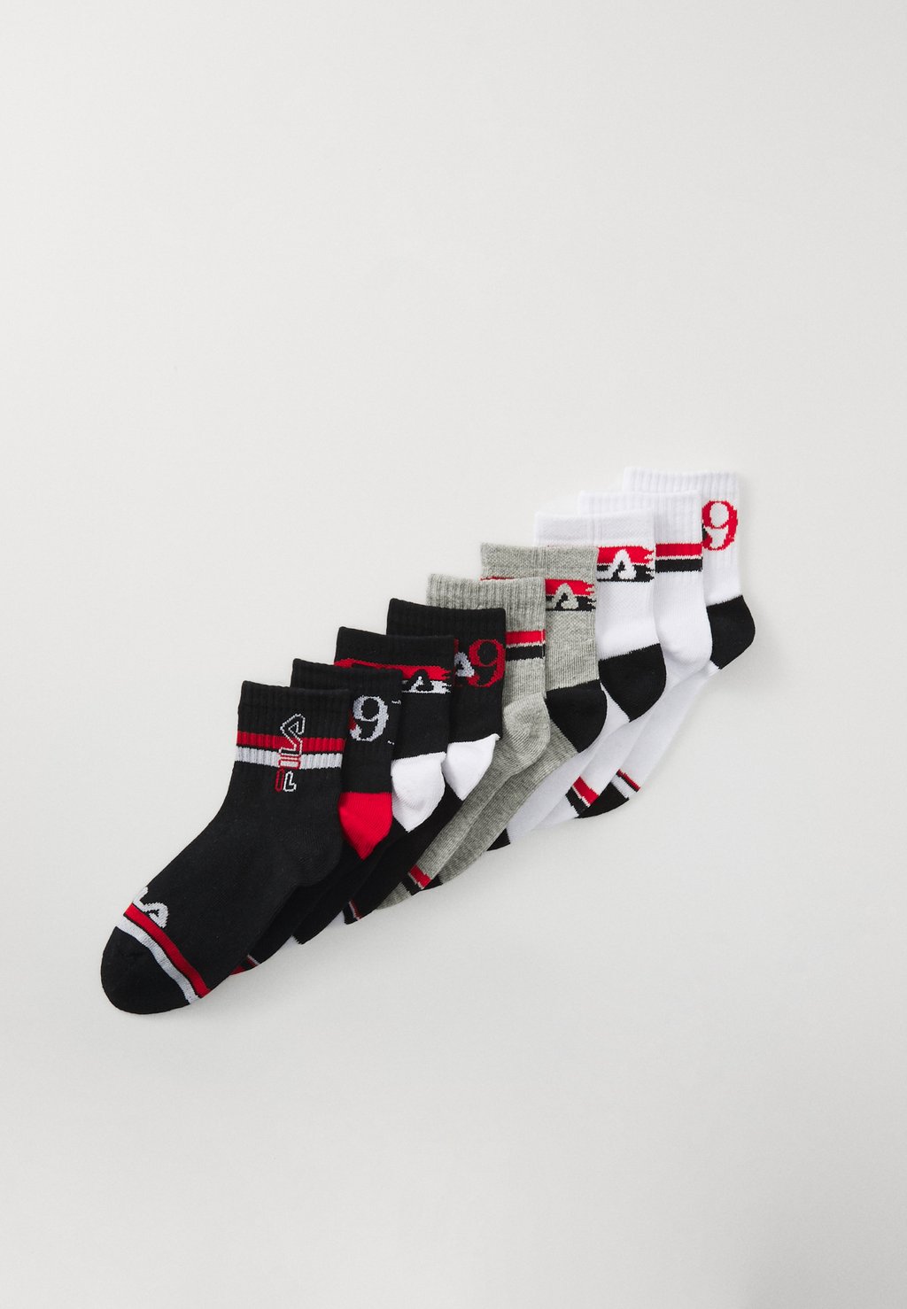 

Носки JUNIOR QUARTER PLAIN SOCKS UNISEX 9 PACK Fila, мультиколор