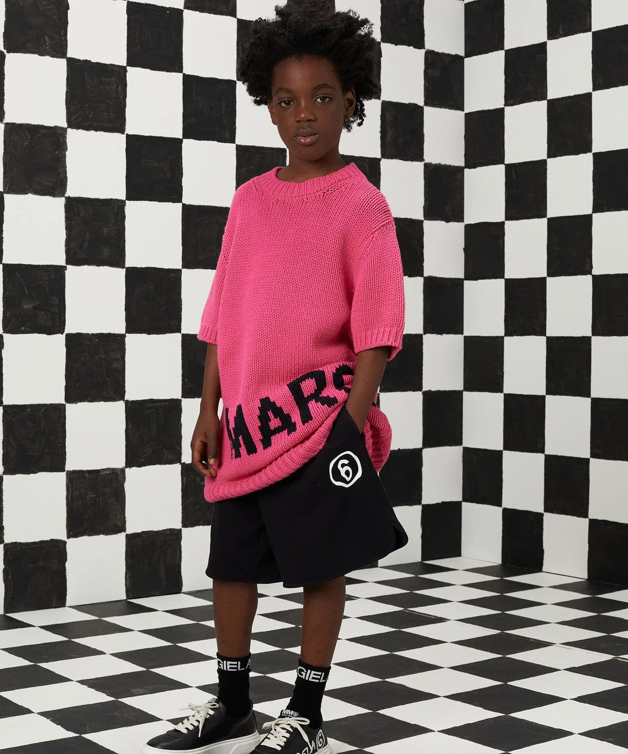 Носки MM6 Maison Margiela Kids & Junior с логотипом, салатовые — фото 4