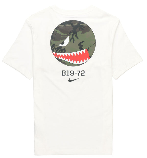 Футболка Men's Nike Back Cartoon Devil Camouflage Pattern Printing Casual Round Neck Short Sleeve White T-Shirt, мультиколор — фото 2