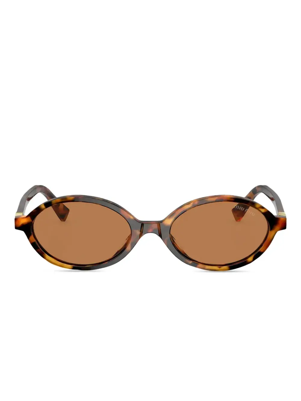 

Солнцезащитные очки в овальной оправе MIU MIU, коричневый