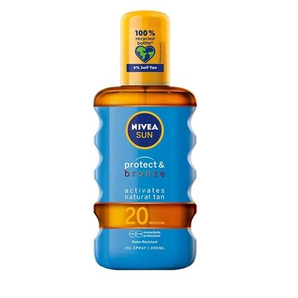 

Nivea Sun Protect & Bronze Водостойкий масляный спрей SPF 20 200 мл