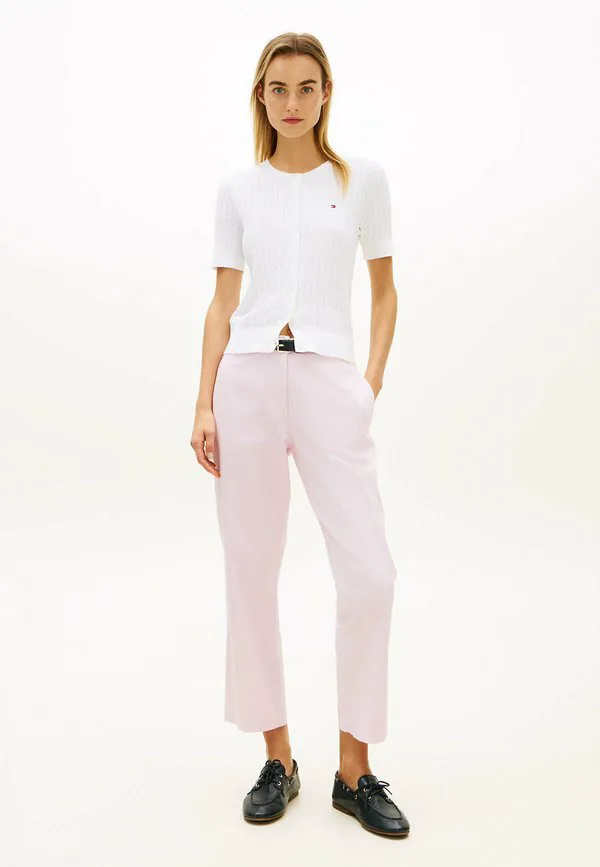 Выстиранные узкие прямые брюки-чиносы Tommy Hilfiger, Lilac Powder — фото 2