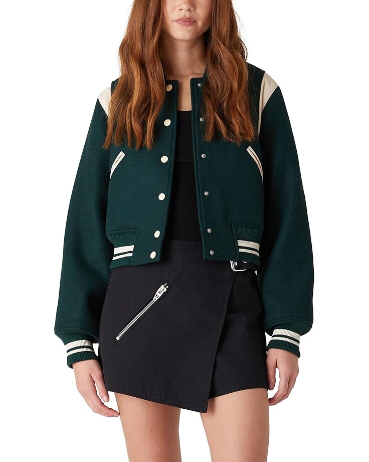 

Куртка Blank NYC Woven Varsity Bomber Jacket, зеленый