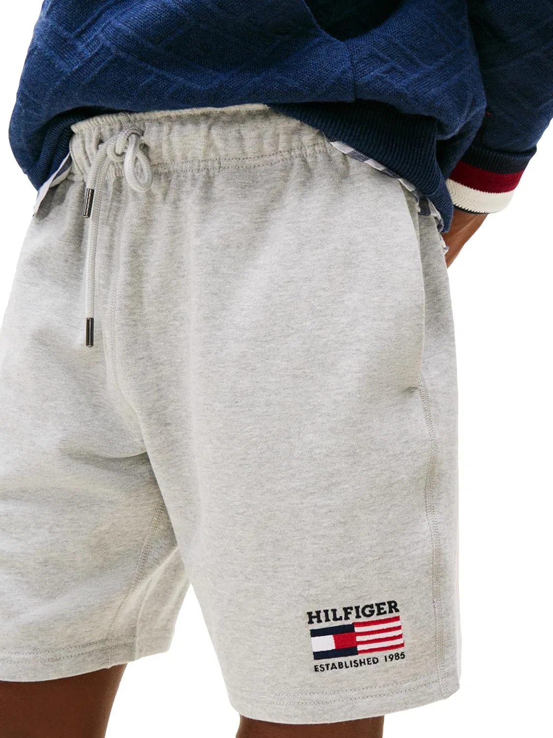 Шорты спортивные Tommy Hilfiger, 100% хлопок, Light Grey Heather — фото 2