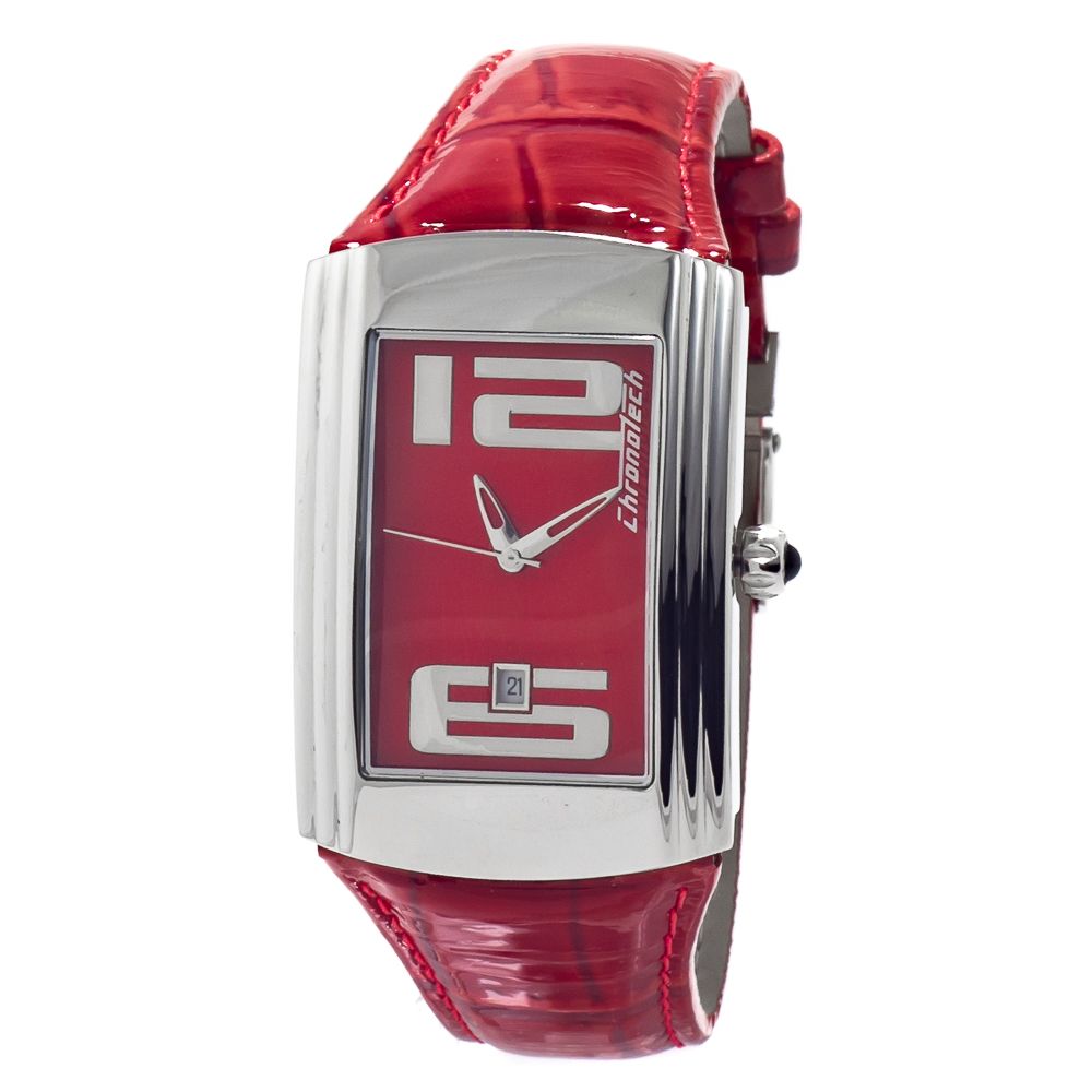 

Часы Chronotech LeatherWatch, красный