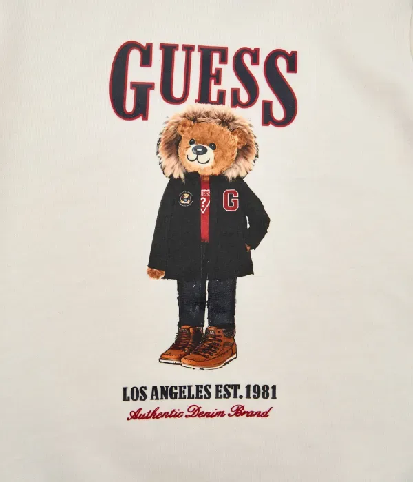 Толстовка regular fit Guess, экрю — фото 3
