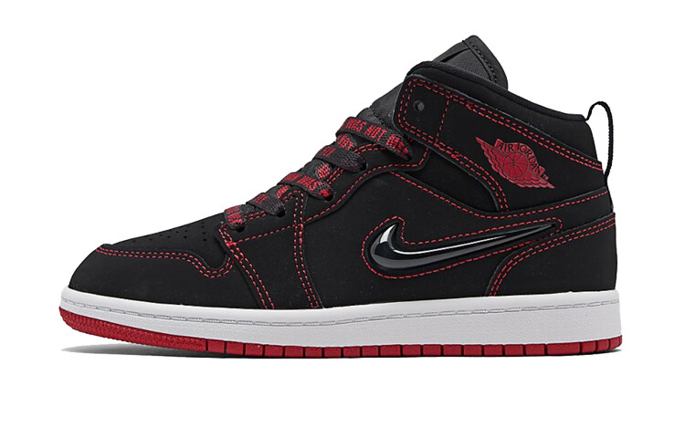 

Баскетбольные кроссовки Air 1 Kids PS Mid-top черные/красные Jordan