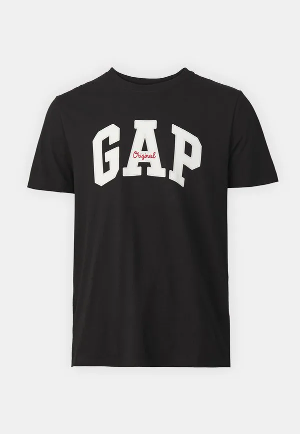 Мягкая футболка на каждый день с оригинальным принтом в виде арки. Gap, True Black — фото 4