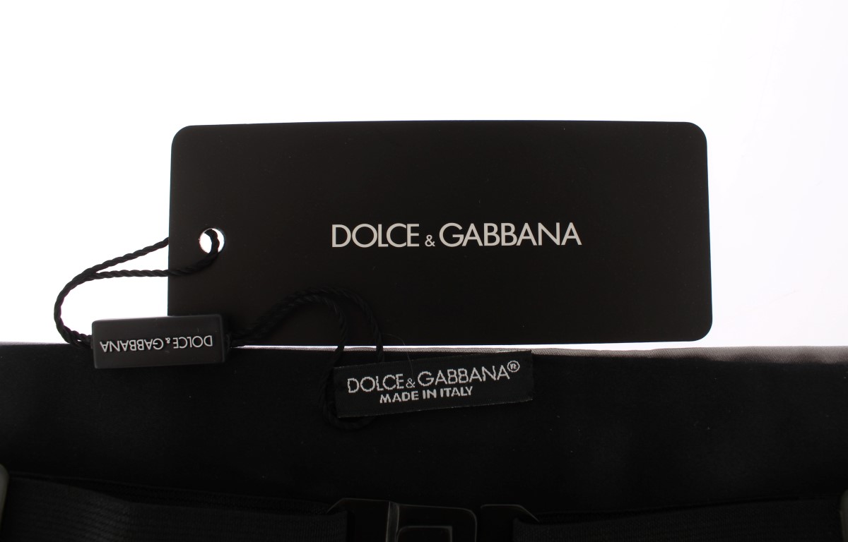 Элегантный серебристый шелковый кушак Dolce & Gabbana, серебряный — фото 3