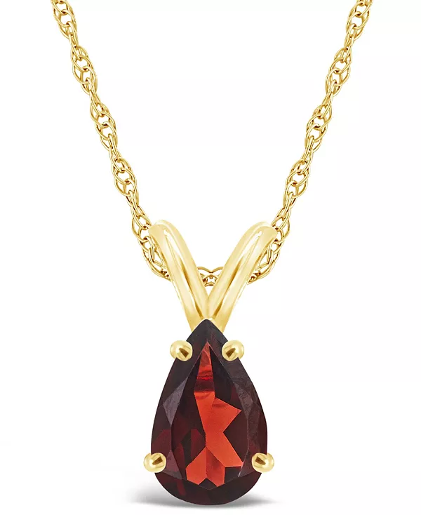 

Ожерелье с кулоном из граната (1-1/5 карата) из 14-каратного желтого золота Macy'S, garnet
