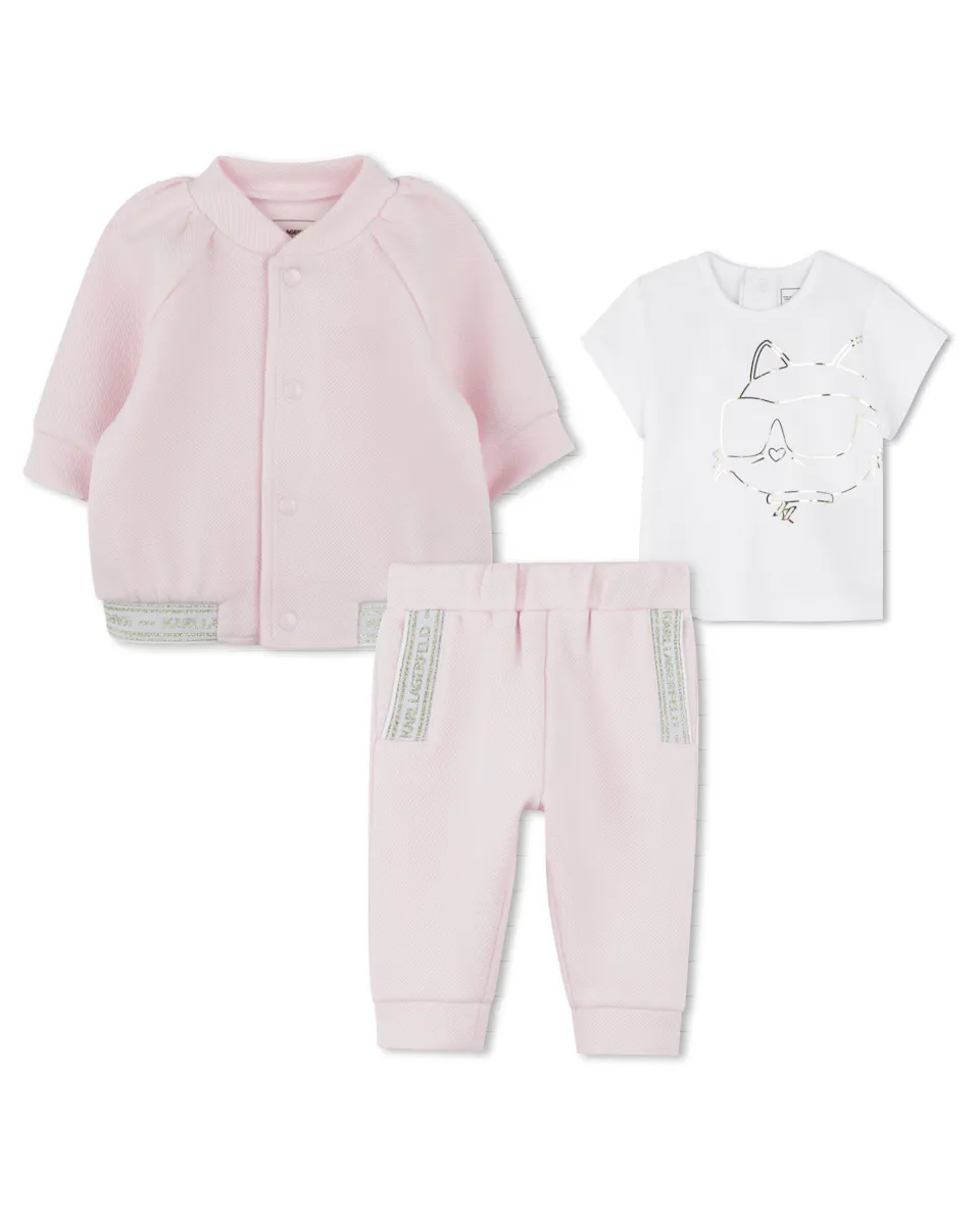 

Набор для девочек из 3 предметов розового цвета Karl Lagerfeld Kids, цвет Rosa