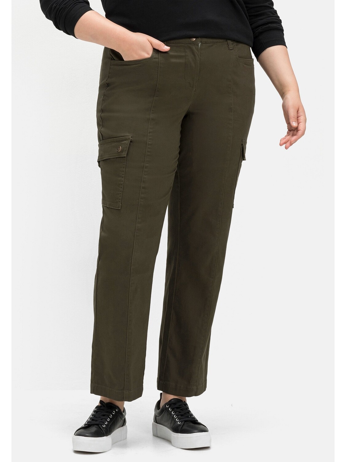 

Брюки sheego Cargohose, цвет dunkeloliv