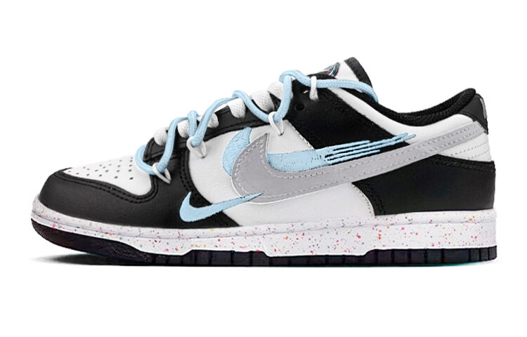 

Кроссовки Nike Dunk Skateboard Shoes Women's Low-Top Black, White, Blue/Gray