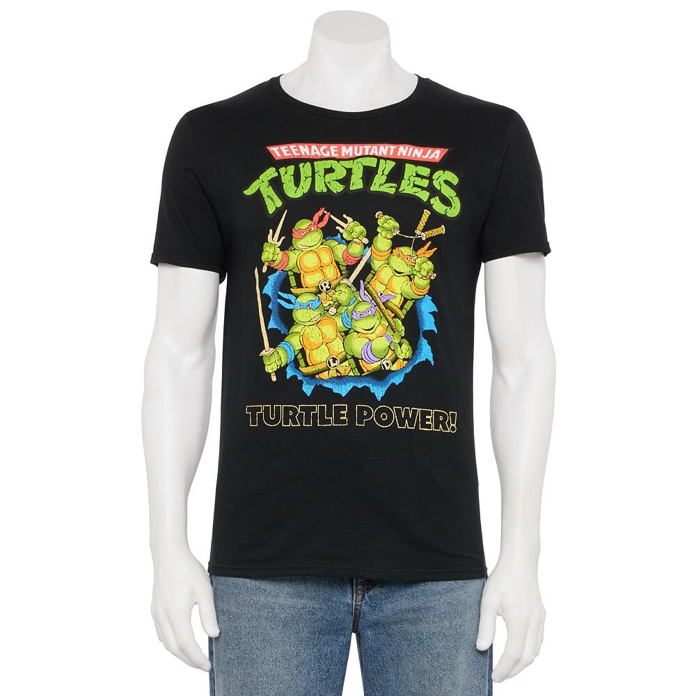 

Мужская футболка с рисунком Turtle Quartet Licensed Character, черный