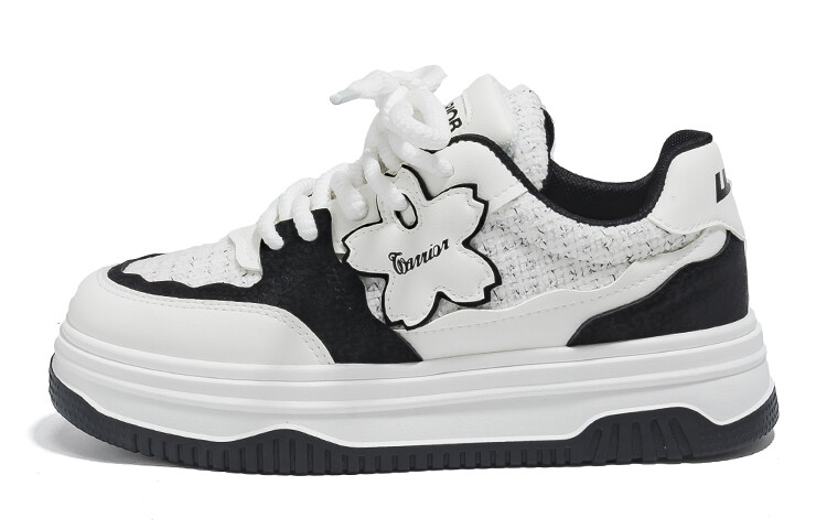 

Кроссовки WARRIOR Skateboarding Shoes Women's Low-top Black, белый/черный