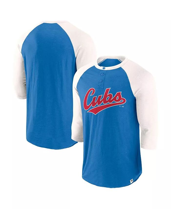 

Мужская футболка Royal/Cream Chicago Cubs Historical Win с рукавом 3/4 Fanatics