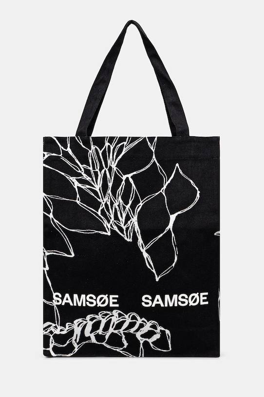 

Хлопковая сумка Saprint Samsoe Samsoe, черный