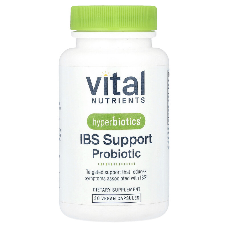 

Vital Nutrients, Hyperbiotics, пробиотик для поддержки СРК, 30 веганских капсул