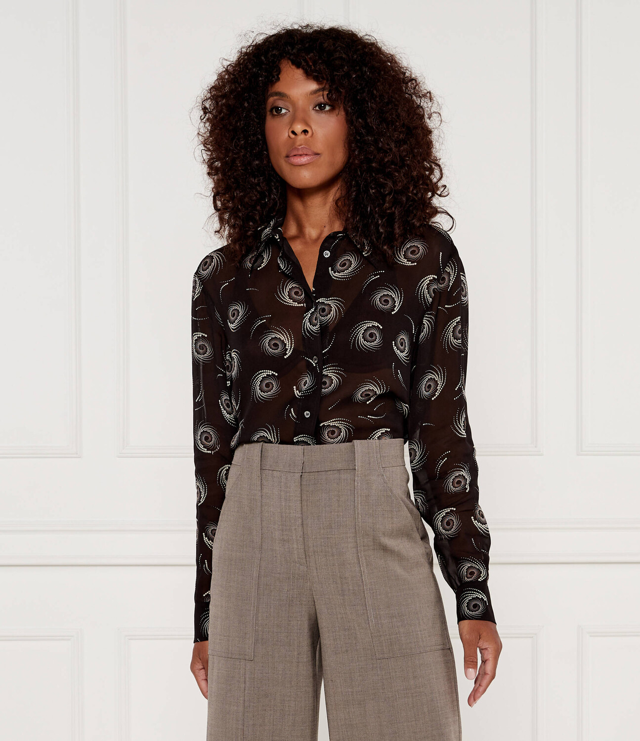 

Рубашка Pinko Regular Fit, черный