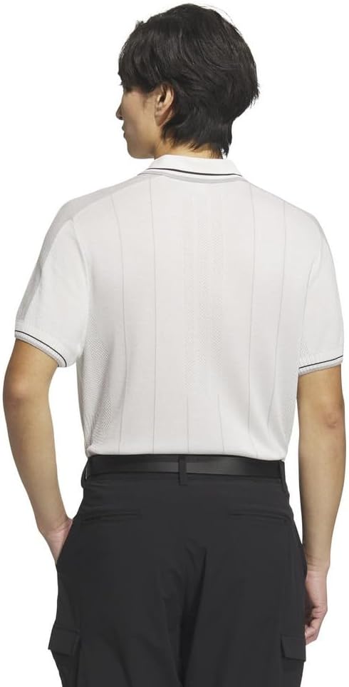 Мужская трикотажная поло-рубашка adidas Golf Beyond The Course свободного кроя с коротким рукавом, белая, размер L — фото 2