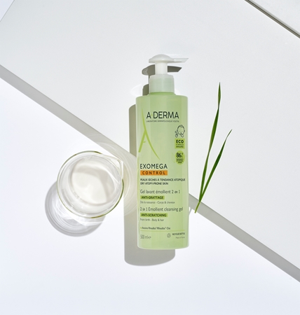 Гель для душа для сухой и атопической кожи A-Derma Exomega Control 2 in 1 emollient cleansing gel, 500 ml — фото 3
