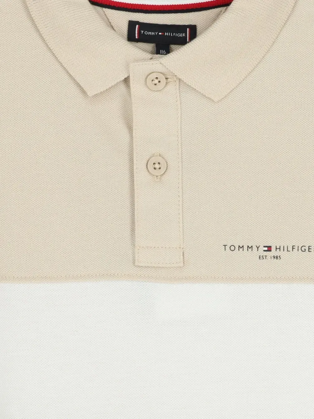 Поло с цветовыми блоками Tommy Hilfiger Junior, нейтральный — фото 3