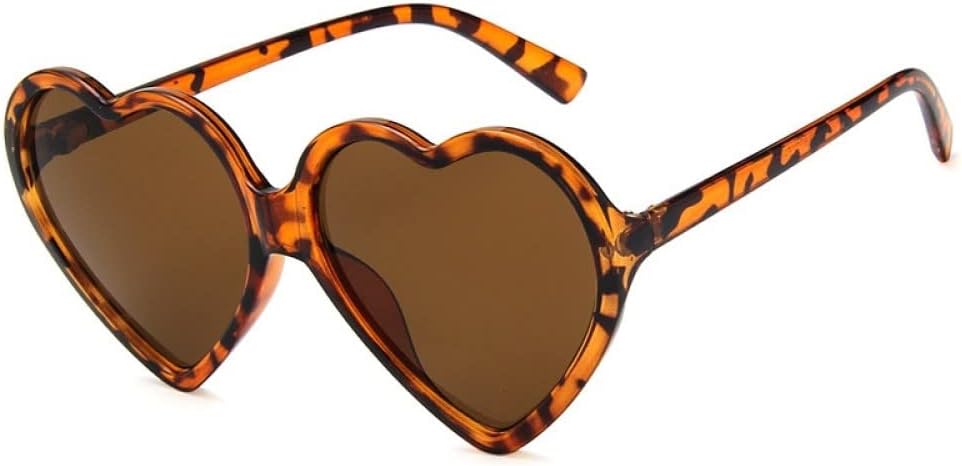 

Солнцезащитные очки Love Heart для женщин, модные, милые, сексуальные, в стиле ретро, ​​«кошачий глаз», винтажные, красные, фиолетовые, чайные, с линзами UV400, женские generic, Leopard Tea