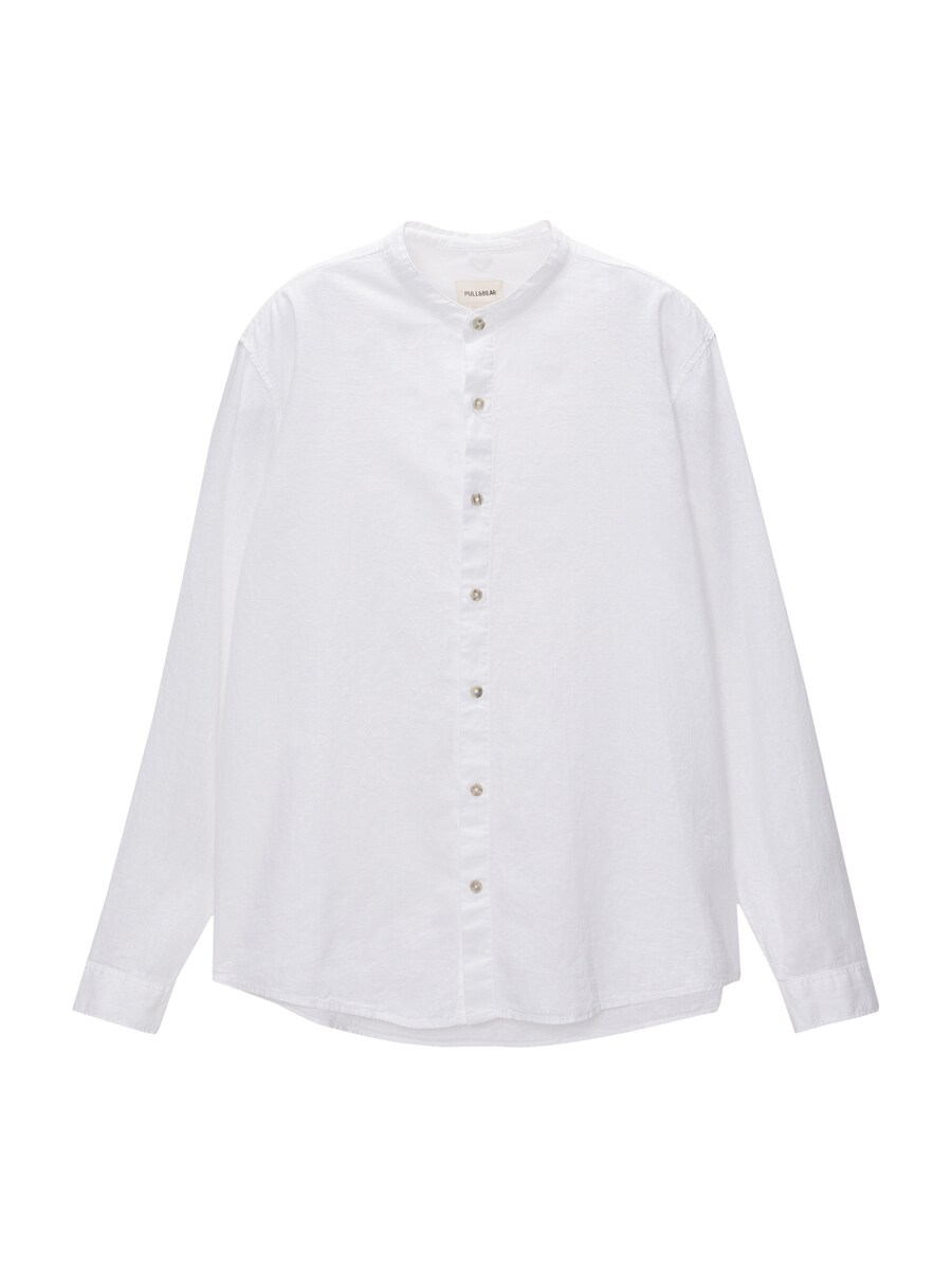 

Повседневная рубашка Pull&Bear Comfort fit Button Up Shirt, белый
