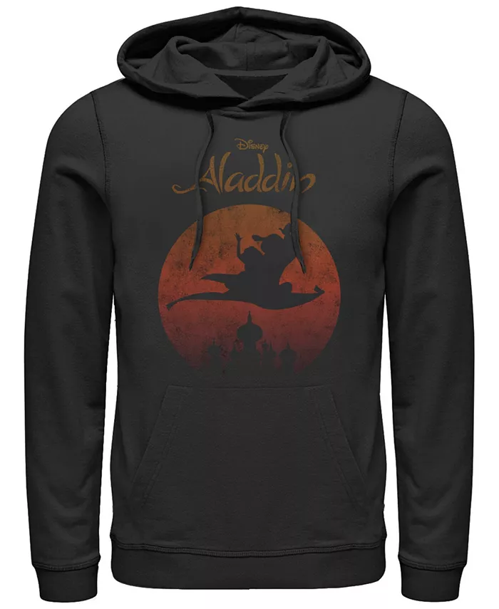 

Толстовка с капюшоном Disney Men's Aladdin Jasmine Silhouette Over Agrabah Fifth Sun, черный