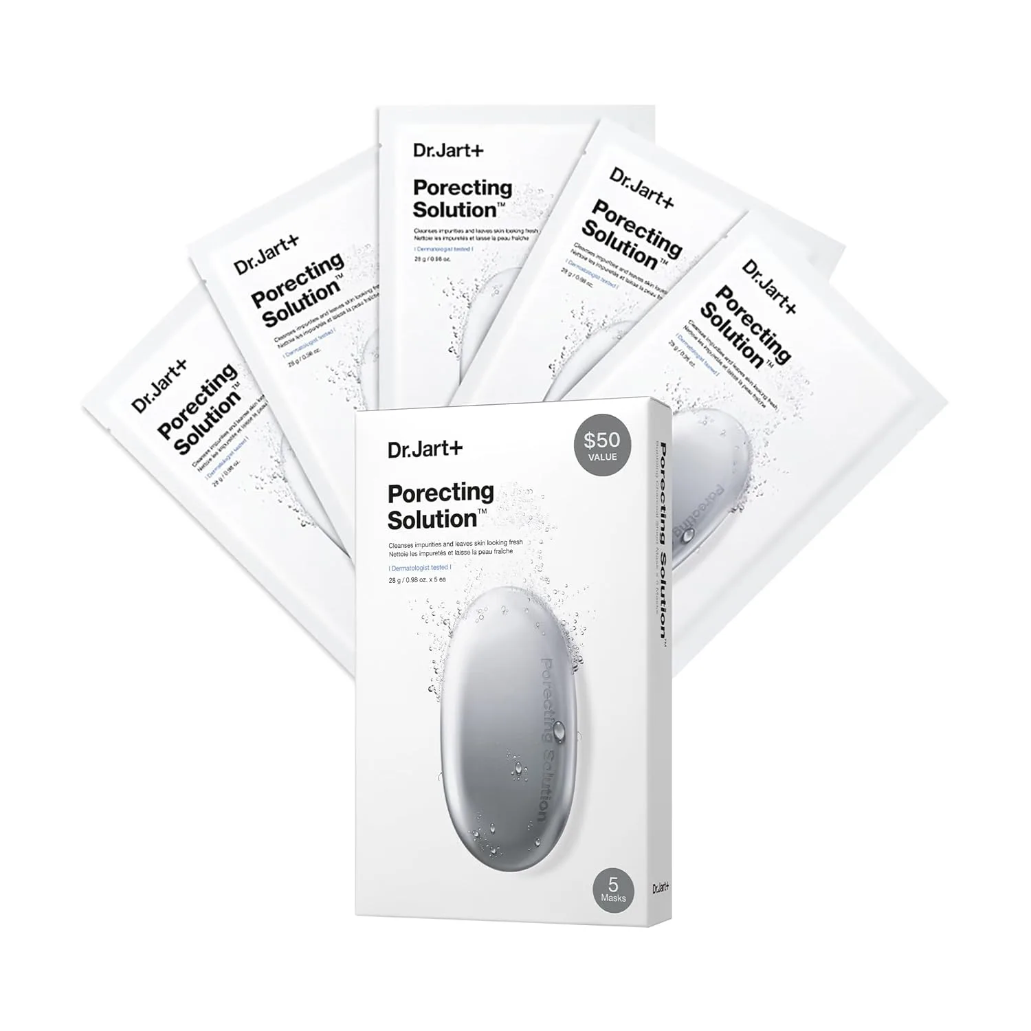 Тканевая маска Dr. Jart+ — Dermask Correcting Solution Корейская угольная | для жирной кожи | Корейский уход за