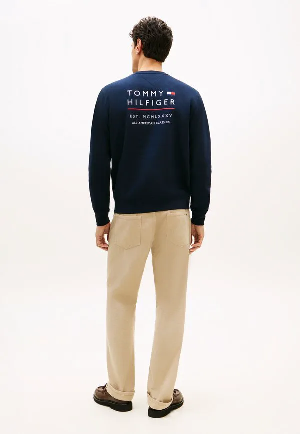 Толстовка из махровой ткани с вышивкой логотипа Tommy Hilfiger, Desert Sky — фото 3