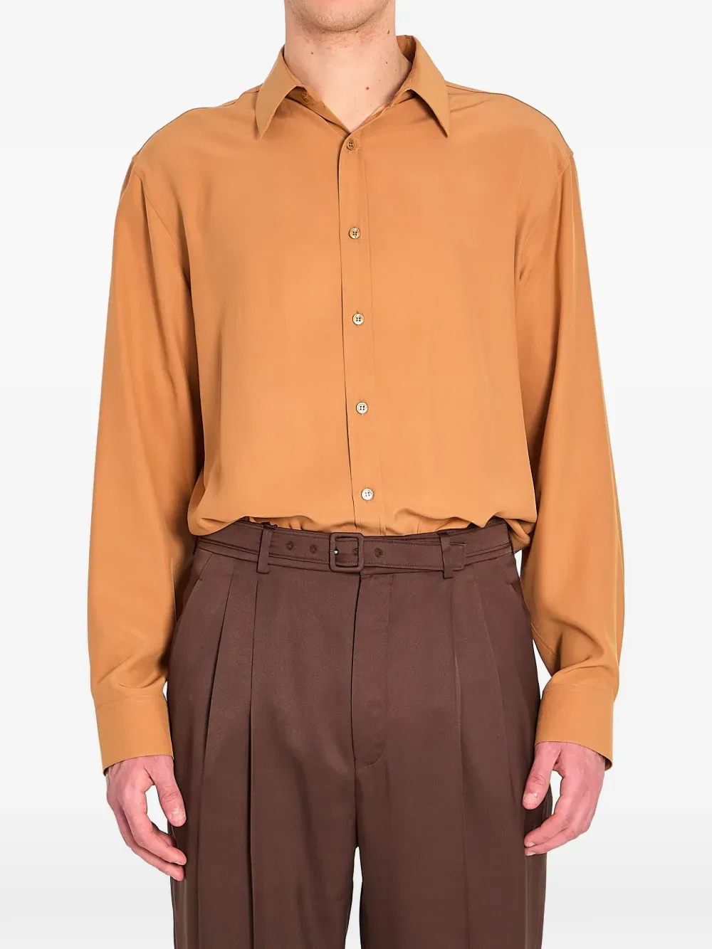 Шелковая рубашка Saint Laurent, оранжевый