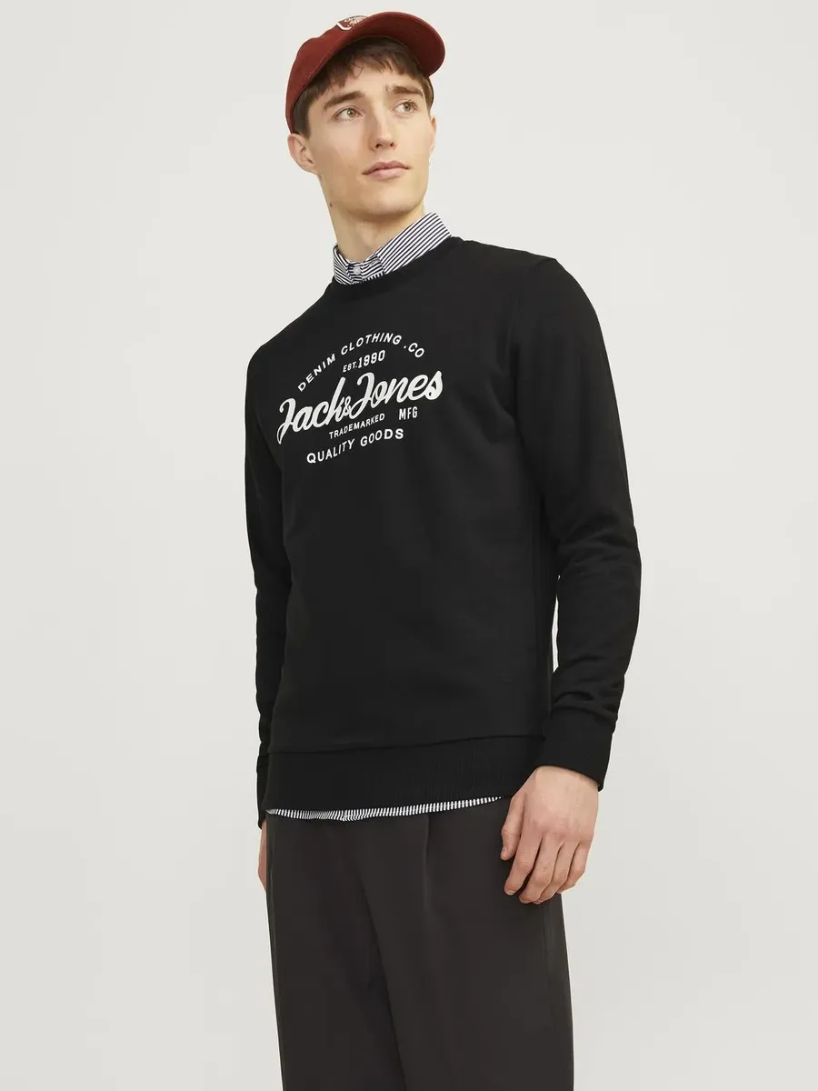 

Толстовка Jack & Jones "JJFOREST SWEAT CREW NECK", черный