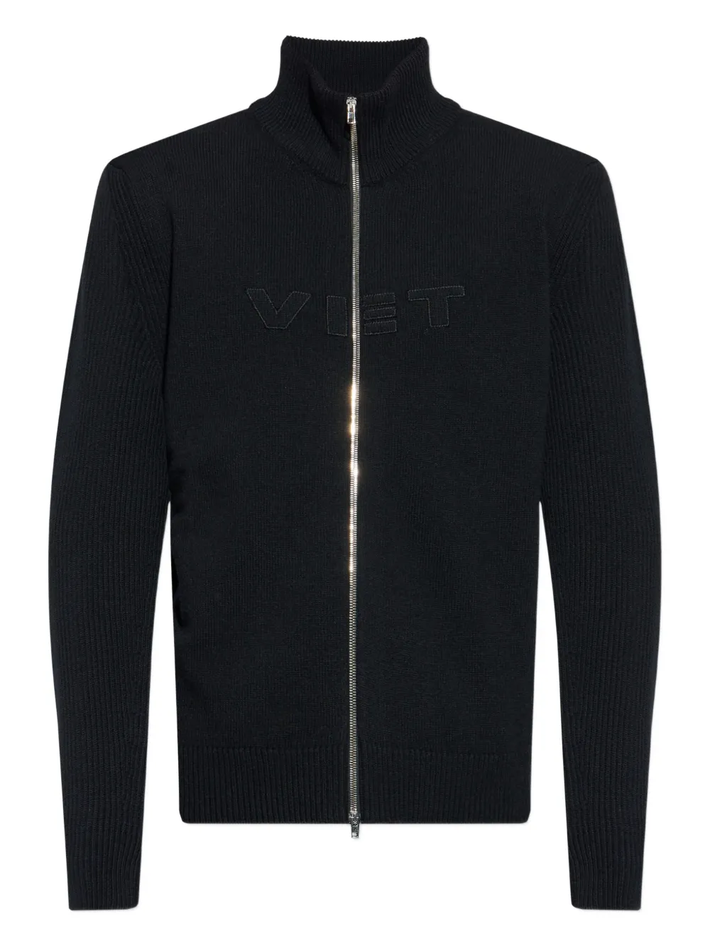 

Кардиган на молнии в рубчик VETEMENTS, черный