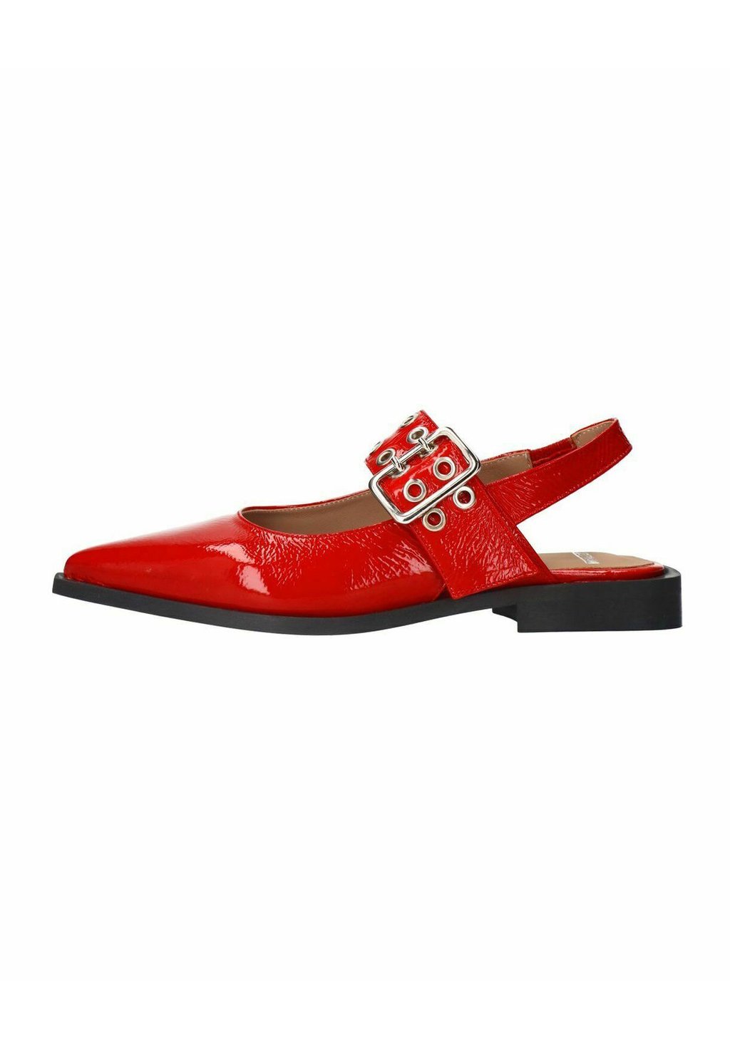 Балетки с ремешком на щиколотке Manfield, красный