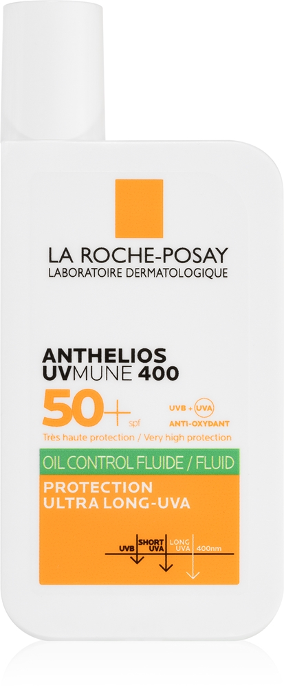 

Защитная жидкость Anthelios uvmune 400 для жирной кожи La Roche-Posay, spf 50+ 50 мл