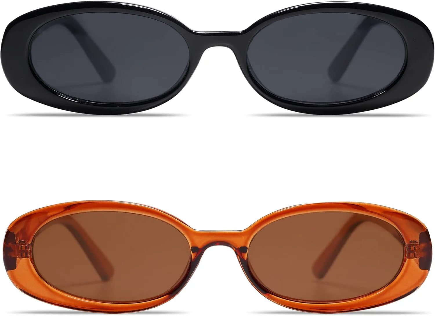 

Поляризованные ретро-солнцезащитные очки VANLINKER овальной формы для женщин и мужчин, маленький размер, стиль 90-х, VL9580, C1c3 Black Frame/Brown Frame