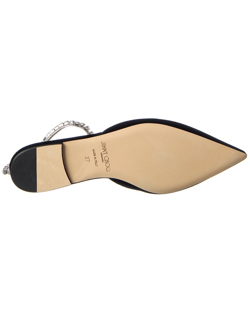 Джимми Чу Саеда Бархатные балетки Jimmy Choo, черный — фото 4