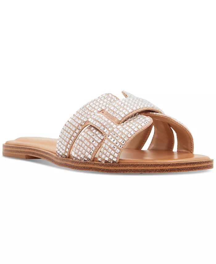 Женские сандалии Elenaa на плоской подошве с заклепками ALDO, коричневый/бежевый