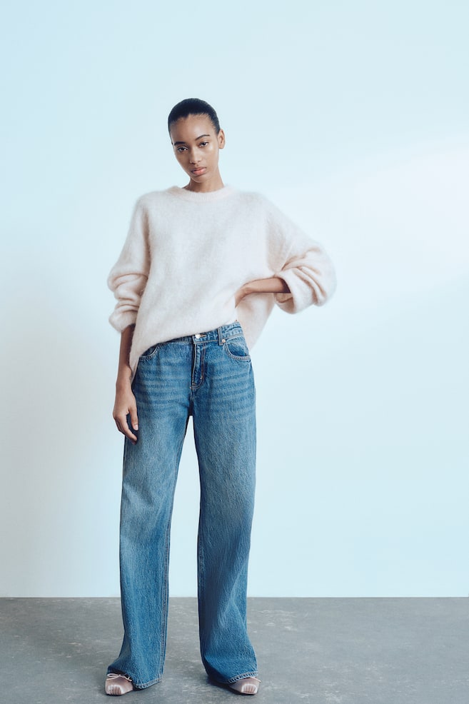 

Расклешенные обычные джинсы H&M, голубой
