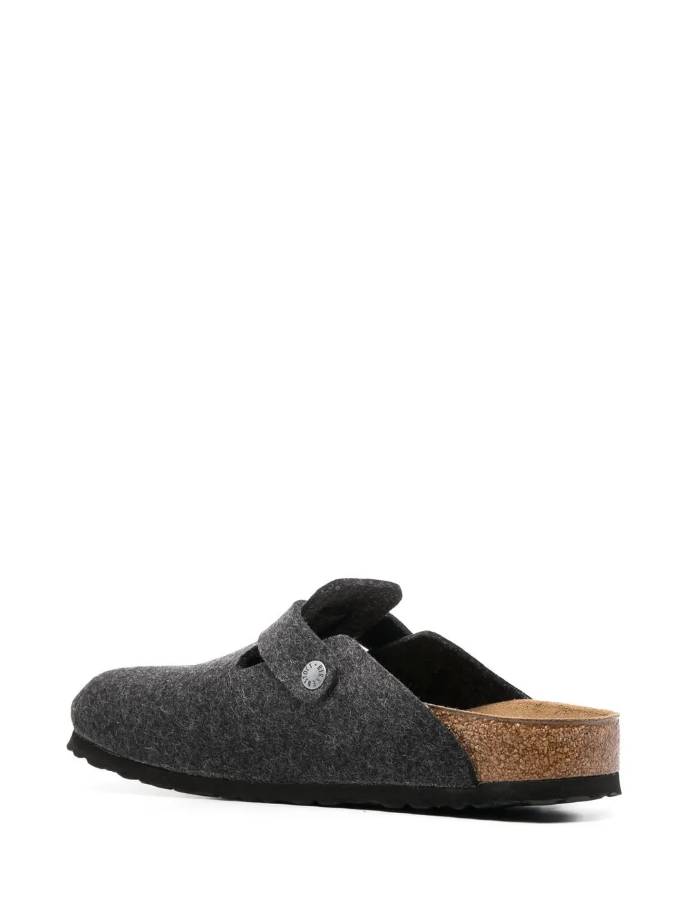 Шерстяные слиперы Boston с пряжками BIRKENSTOCK, серый — фото 3
