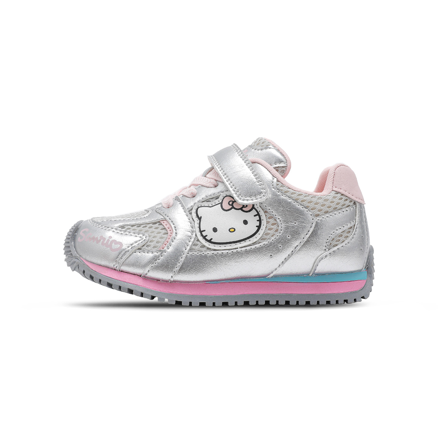 

Hello Kitty x Slip Resistant Cushioning Abrasion Resistant Low top Casual Shoes Kids' Sanrio, серебряный