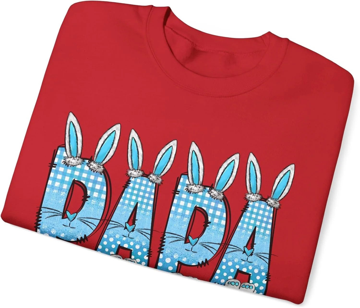Толстовка Funny Bunny Papa | Пасхальный подарок, Unisex Crewneck — фото 2