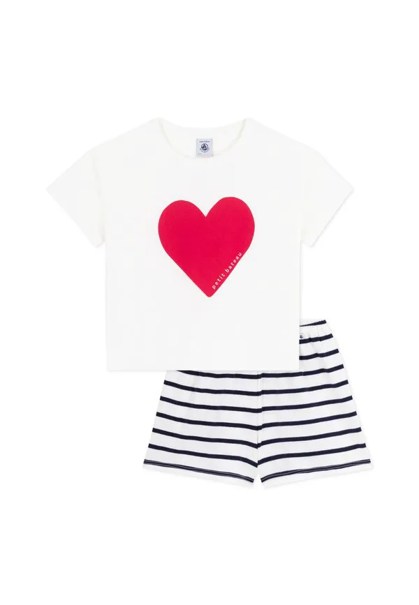 Детская пижама bruneta pyjacourt Petit Bateau, Marshmallow/Smoking
