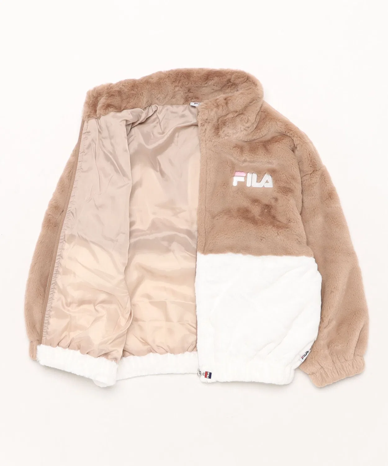 Куртка FILA с логотипом, полиэстер, коричневый — фото 4